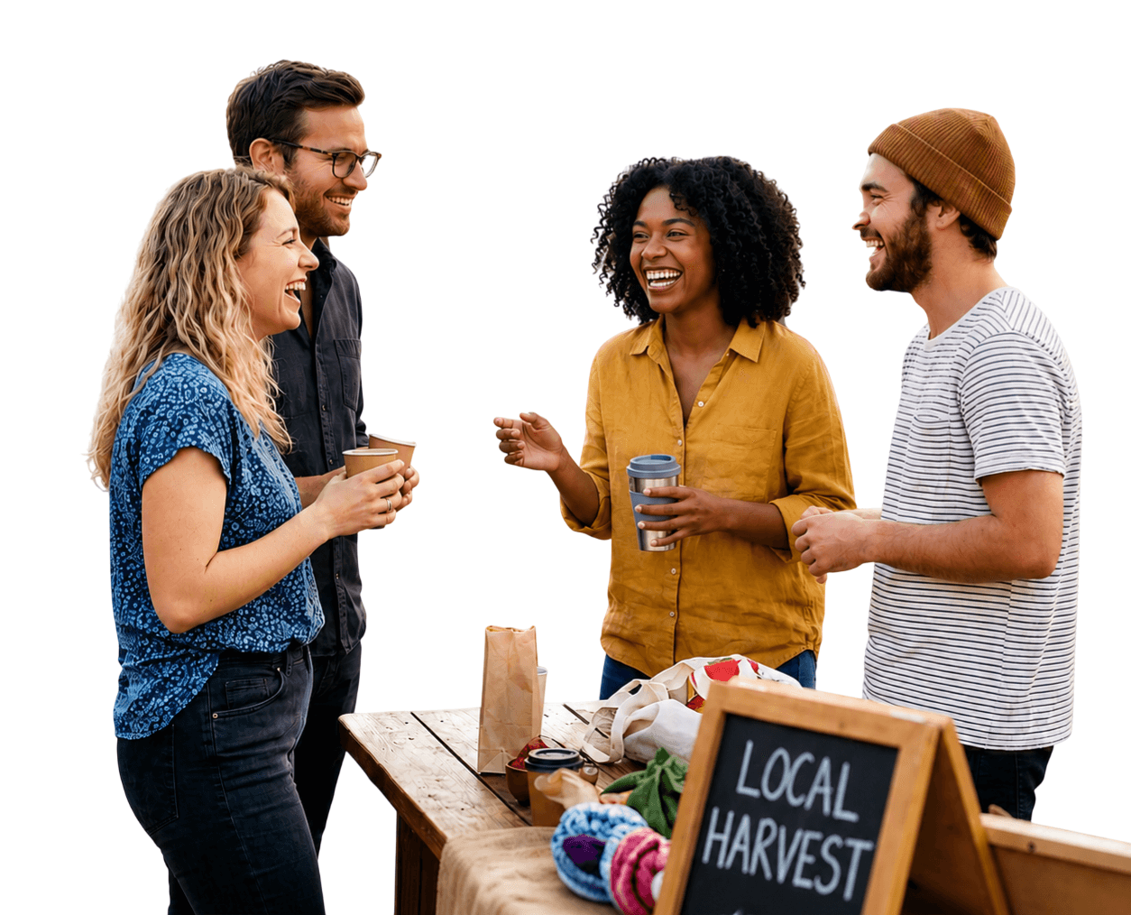 People meeting at a local community event
