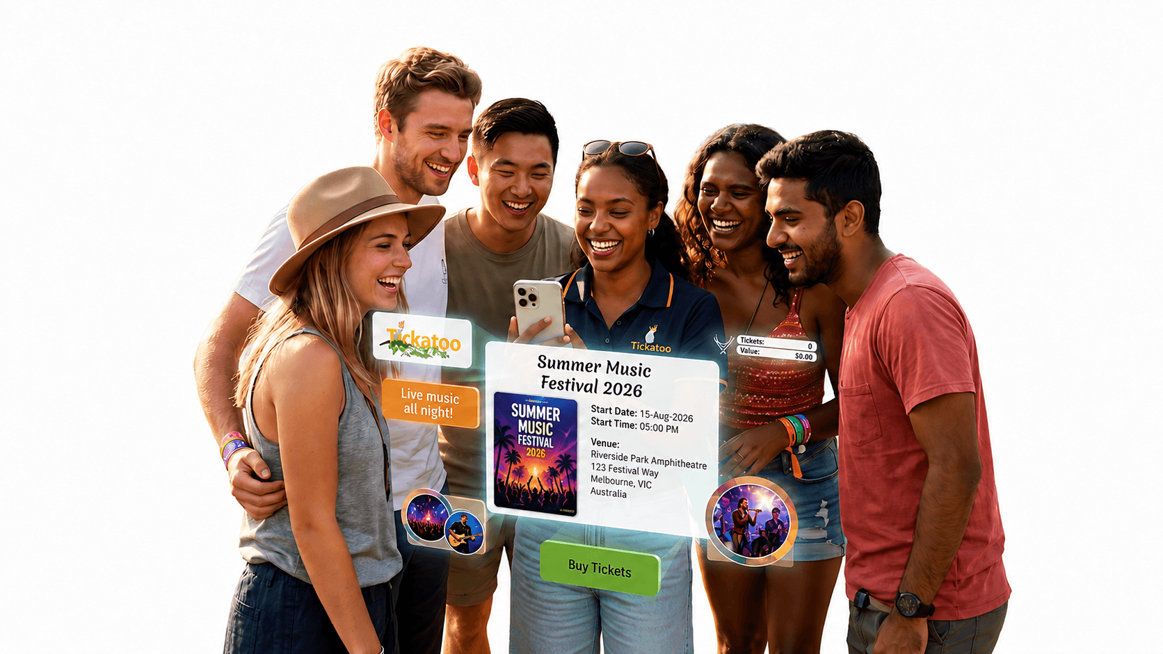 People using Tickatoo for a community event